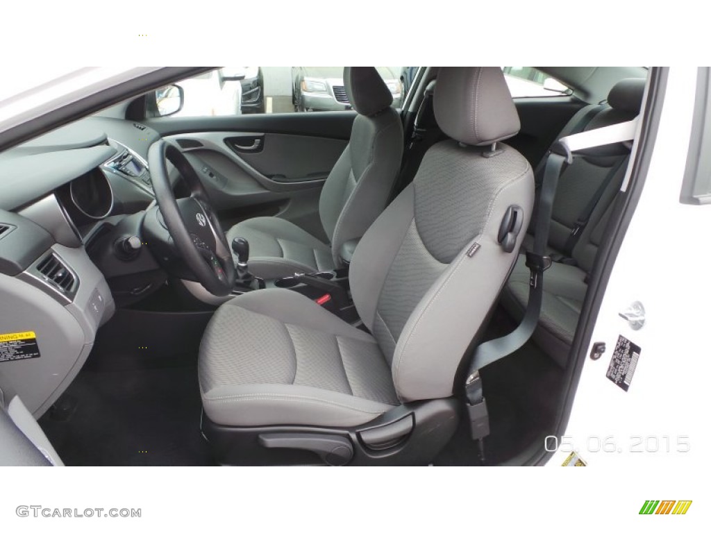 2013 Elantra Coupe GS - Monaco White / Gray photo #10
