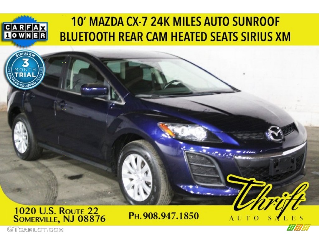 2010 CX-7 i Sport - Stormy Blue Mica / Black photo #1