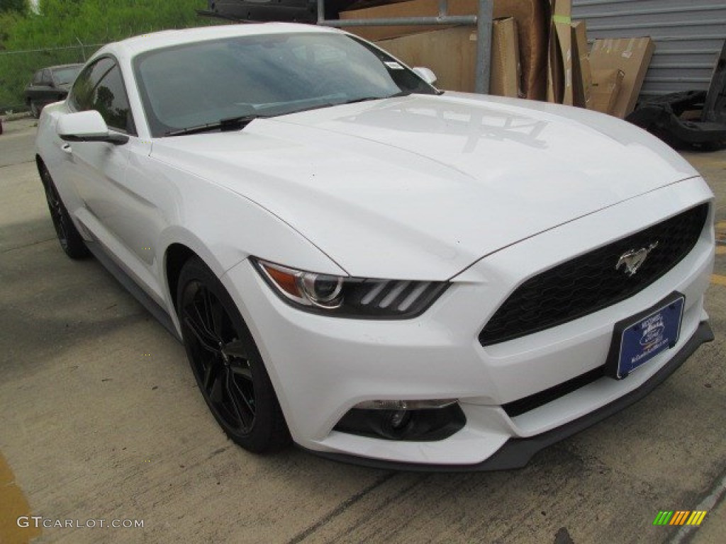 2015 Mustang EcoBoost Premium Coupe - Oxford White / Ebony photo #1