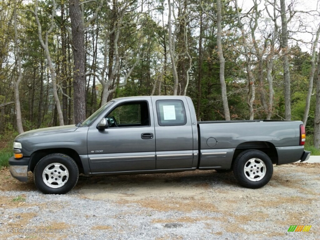 2002 Silverado 1500 LS Extended Cab - Medium Charcoal Gray Metallic / Graphite Gray photo #5