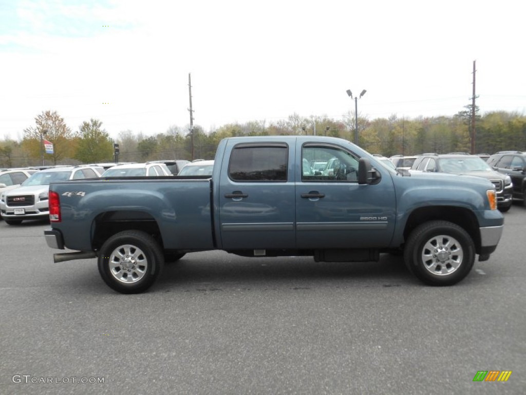 2014 Sierra 2500HD SLE Crew Cab 4x4 - Stealth Gray Metallic / Ebony photo #6