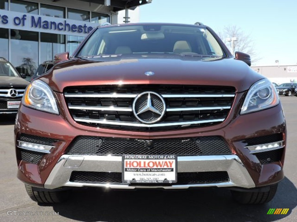 2015 ML 400 4Matic - Cinnabar Red Metallic / Almond Beige/Mocha photo #2
