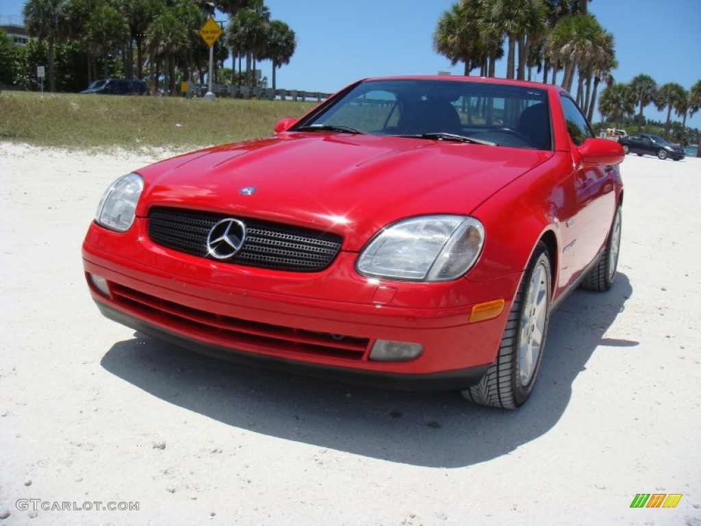 1999 SLK 230 Kompressor Roadster - Magma Red / Charcoal photo #33