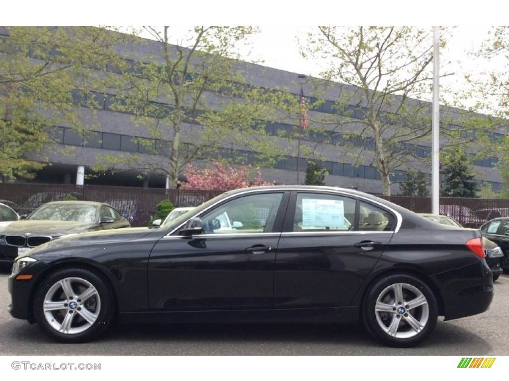 2015 3 Series 328i xDrive Sedan - Black Sapphire Metallic / Venetian Beige photo #6