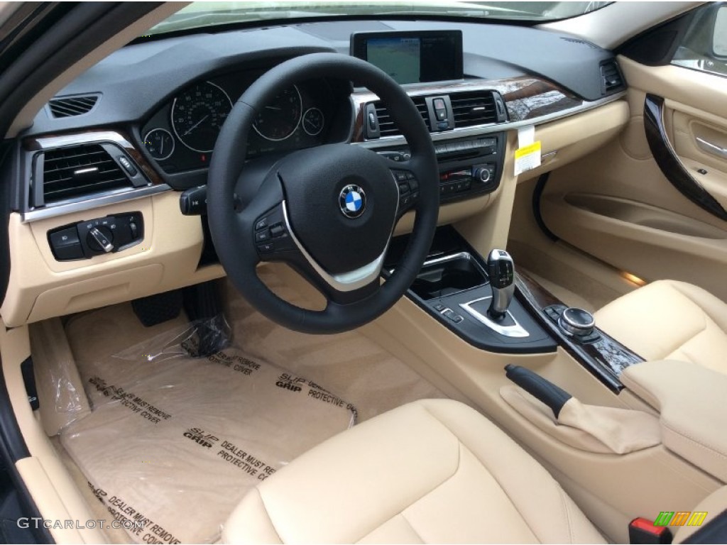 2015 3 Series 328i xDrive Sedan - Black Sapphire Metallic / Venetian Beige photo #11