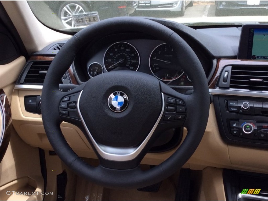 2015 3 Series 328i xDrive Sedan - Black Sapphire Metallic / Venetian Beige photo #18