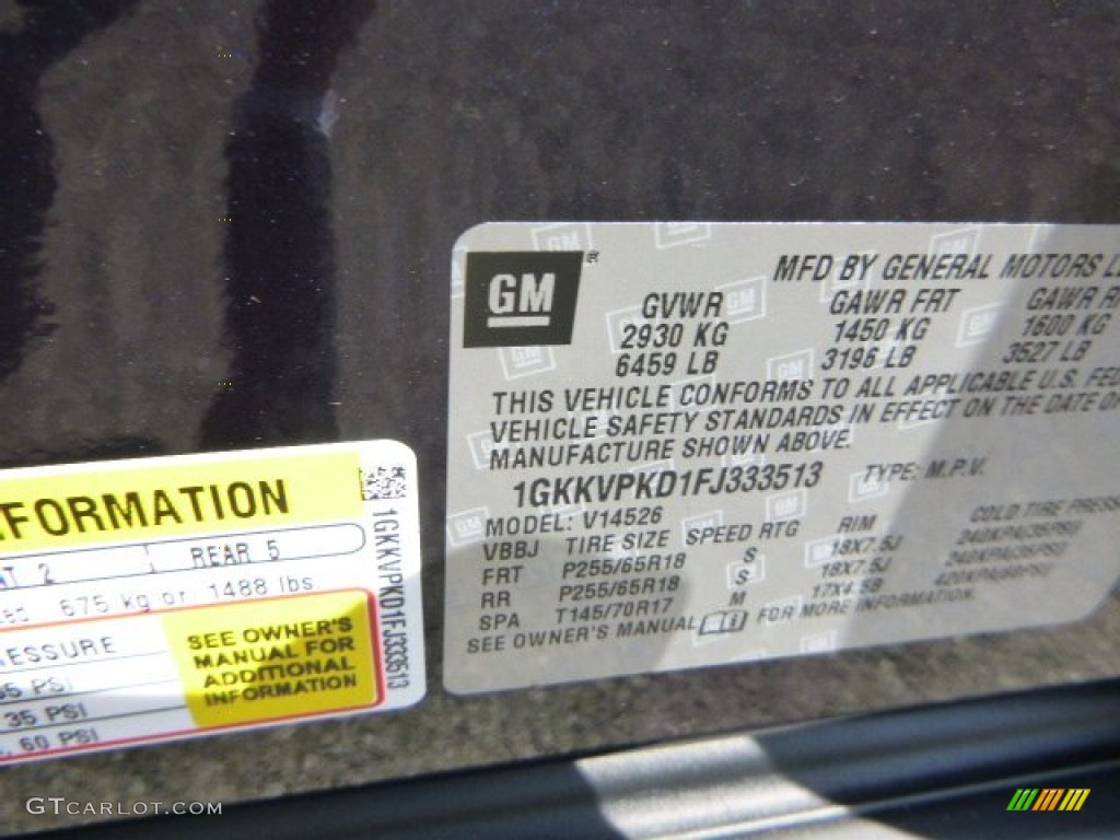 2015 Acadia SLE AWD - Dark Sapphire Blue Metallic / Ebony photo #15