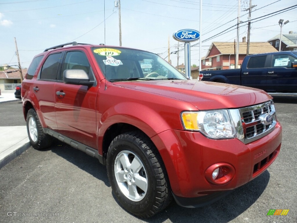 2009 Escape XLT V6 - Redfire Pearl / Camel photo #9