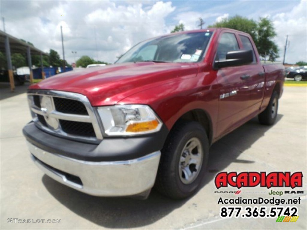 2012 Ram 1500 ST Quad Cab - Deep Molten Red Pearl / Dark Slate Gray/Medium Graystone photo #1