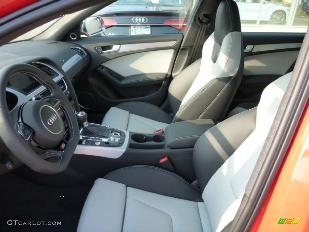 Black/Lunar Silver Interior 2015 Audi S4 Premium Plus 3.0 TFSI quattro Photo #103748006