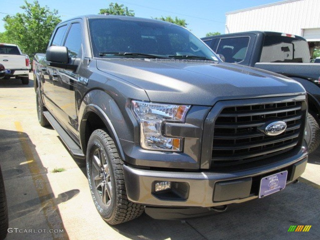 2015 F150 XLT SuperCrew 4x4 - Magnetic Metallic / Black photo #1