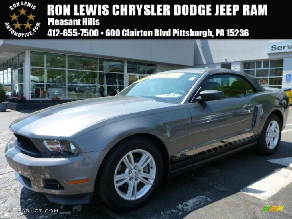 2011 Mustang V6 Convertible - Sterling Gray Metallic / Stone photo #1