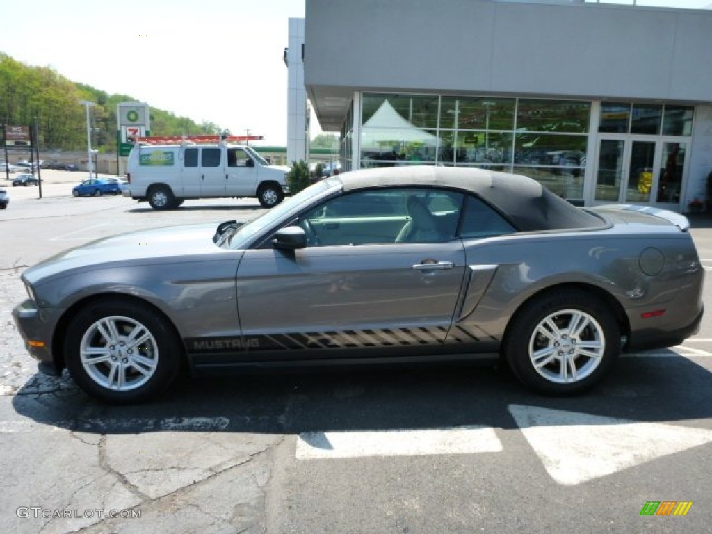 2011 Mustang V6 Convertible - Sterling Gray Metallic / Stone photo #2