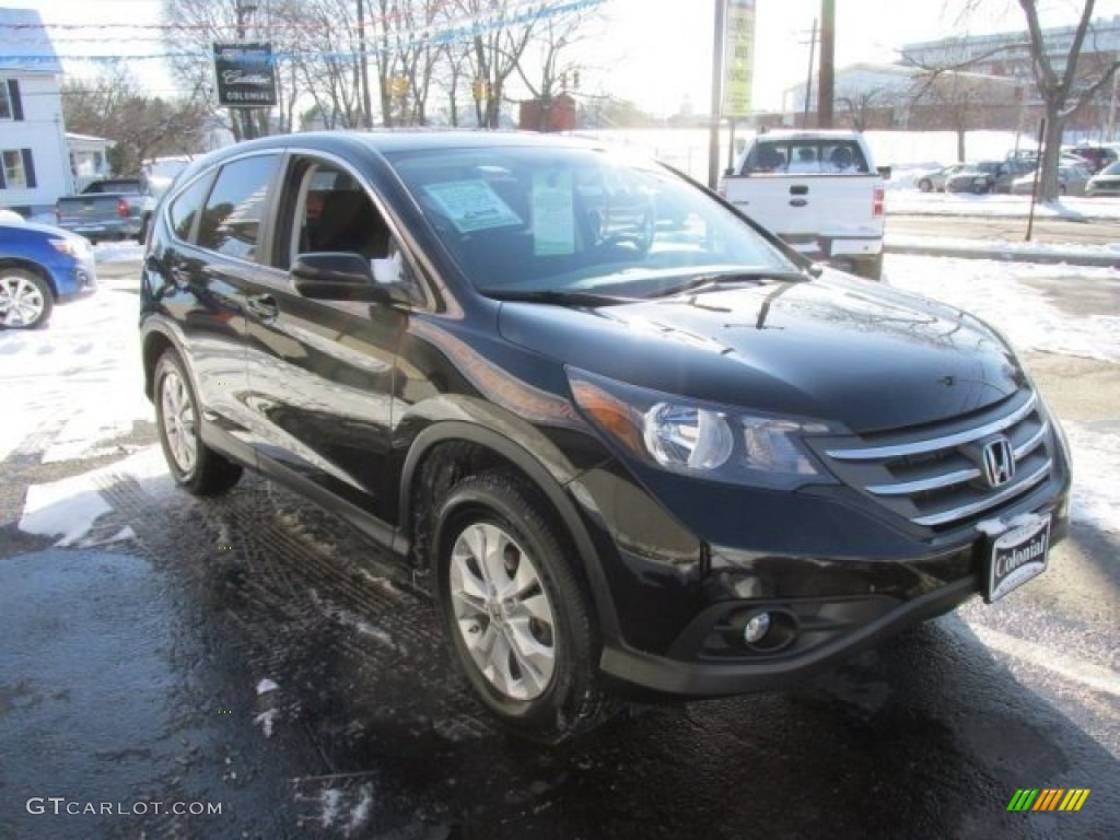 2013 CR-V EX AWD - Crystal Black Pearl / Black photo #7