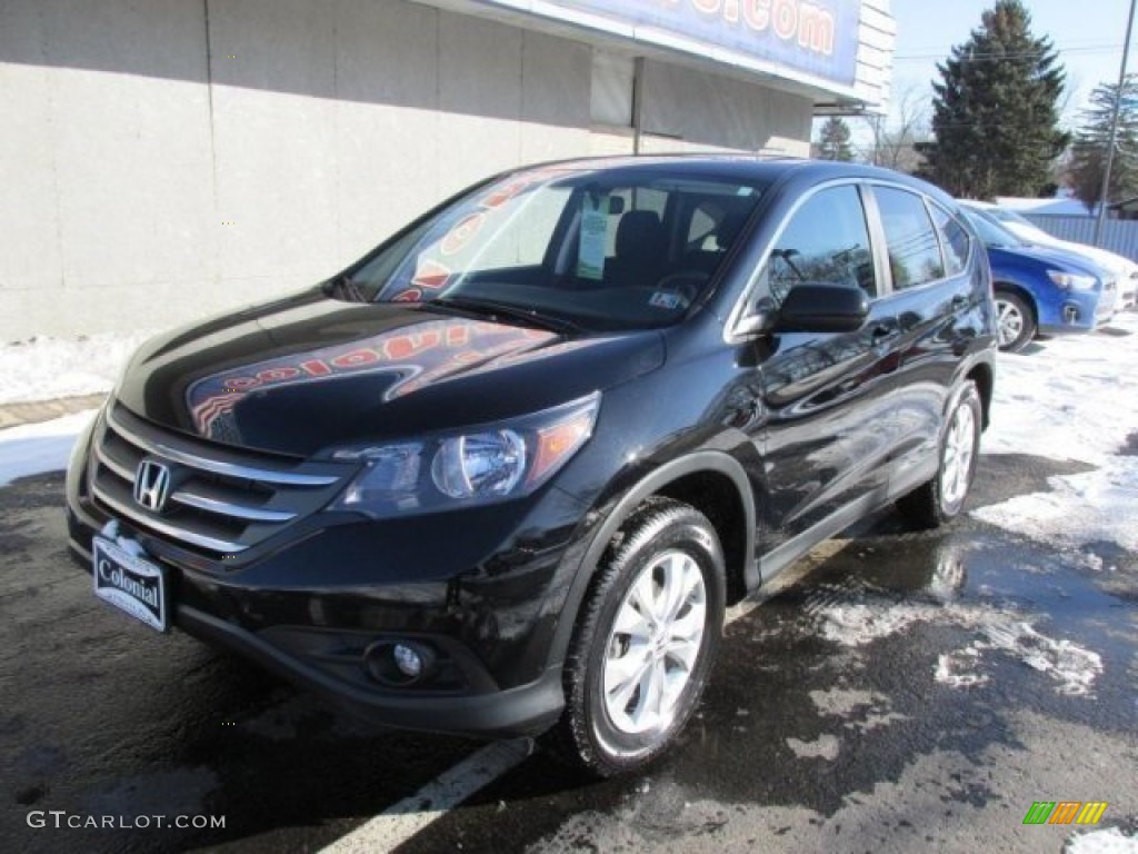 2013 CR-V EX AWD - Crystal Black Pearl / Black photo #9