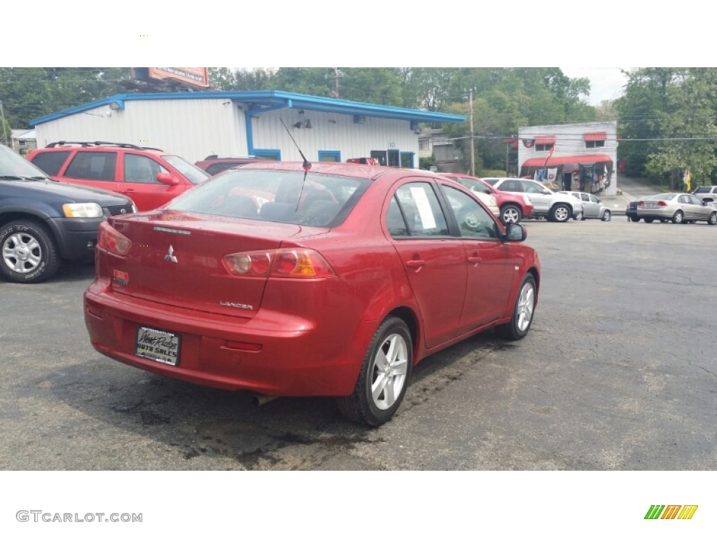 2008 Lancer ES - Rally Red Pearl / Black photo #5