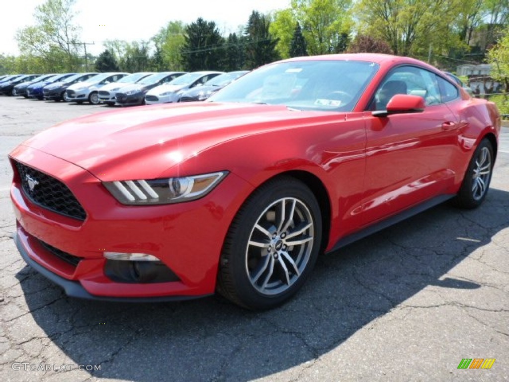 Race Red 2015 Ford Mustang EcoBoost Coupe Exterior Photo #103765907