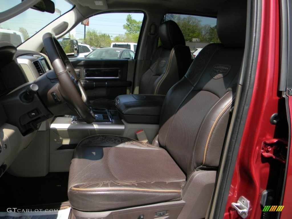 2012 Ram 1500 Laramie Longhorn Crew Cab 4x4 - Deep Cherry Red Crystal Pearl / Light Pebble Beige/Bark Brown photo #15