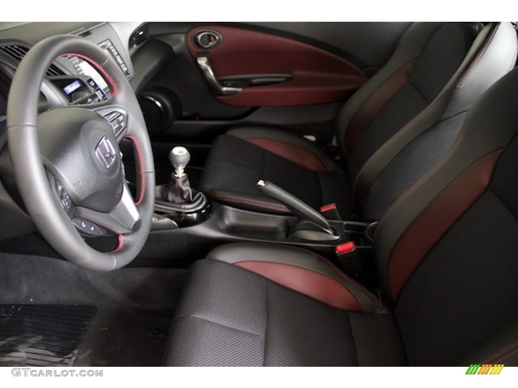 Black/Red Interior 2015 Honda CR-Z EX Navigation Photo #103775082