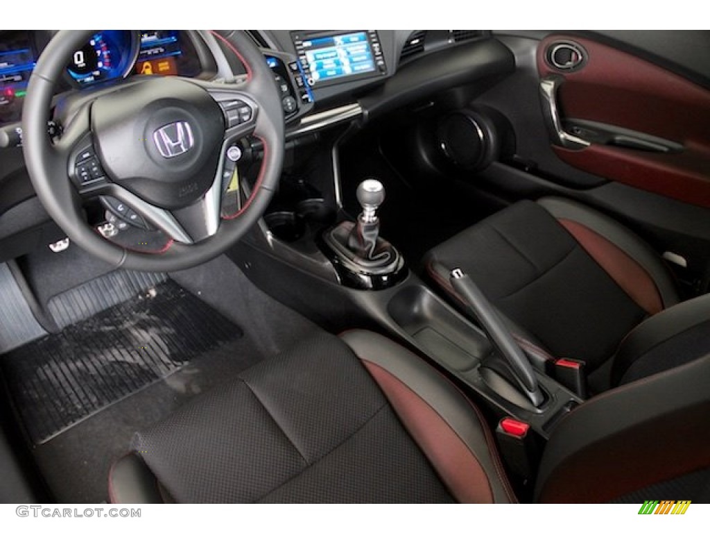 Black/Red Interior 2015 Honda CR-Z EX Navigation Photo #103775102