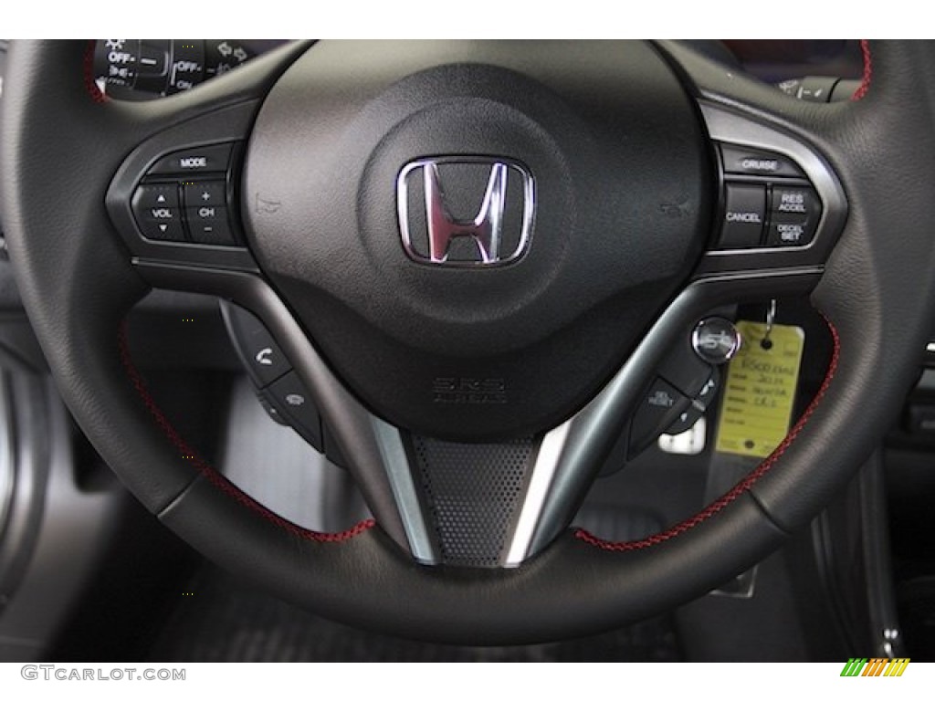 2015 Honda CR-Z EX Navigation Black/Red Steering Wheel Photo #103775117