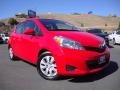 2013 Absolutely Red Toyota Yaris L 5 Door  photo #1