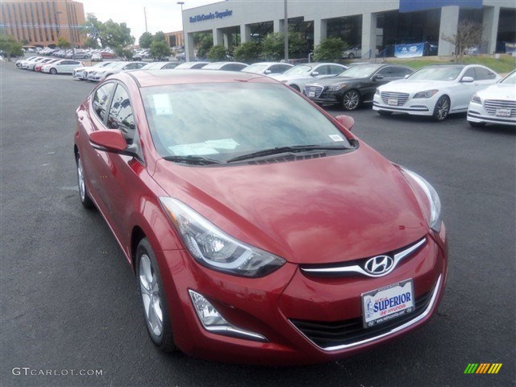 2016 Elantra Value Edition - Red / Beige photo #1