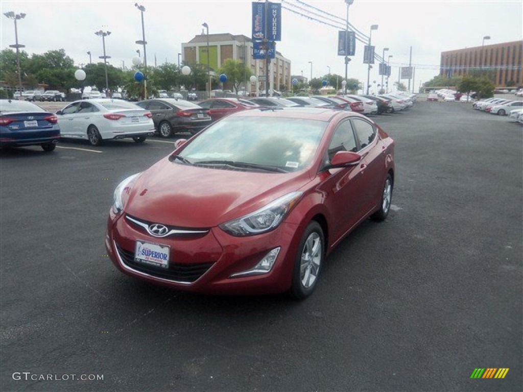 2016 Elantra Value Edition - Red / Beige photo #3