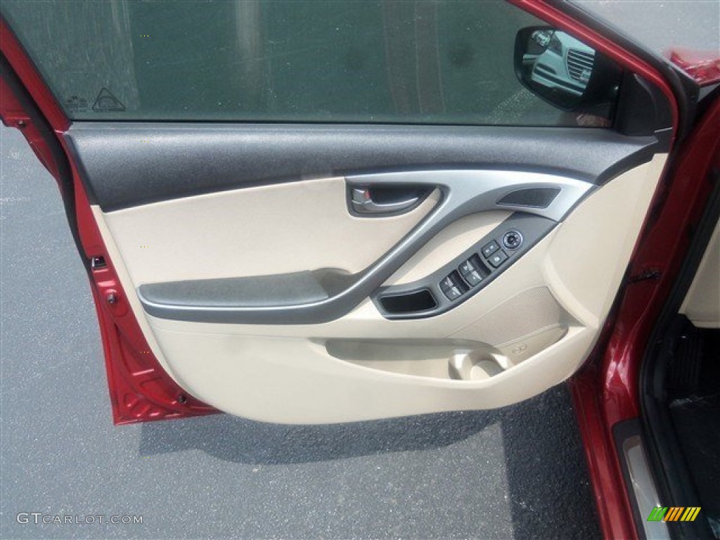 2016 Elantra Value Edition - Red / Beige photo #15