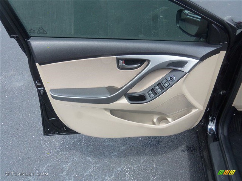 2016 Elantra SE - Phantom Black / Beige photo #14