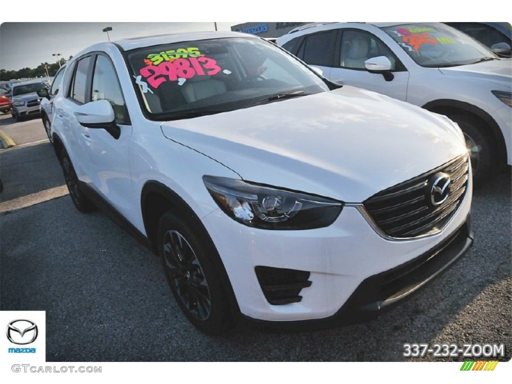2016 CX-5 Grand Touring - Crystal White Pearl Mica / Parchment photo #7