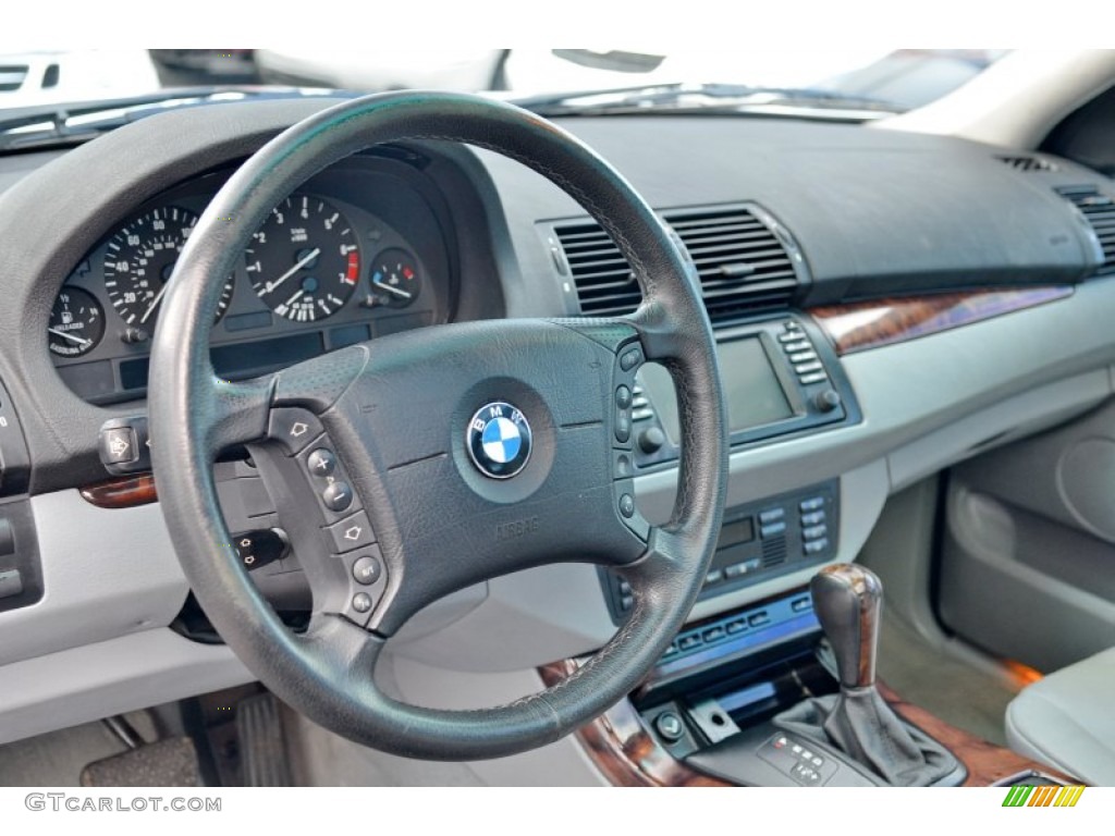 2005 BMW X5 4.4i Grey Steering Wheel Photo #103777445