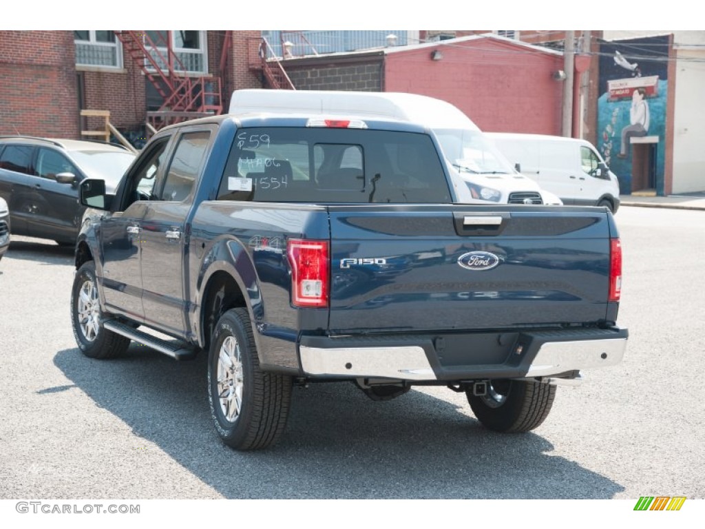 2015 F150 XLT SuperCrew 4x4 - Blue Jeans Metallic / Medium Earth Gray photo #3