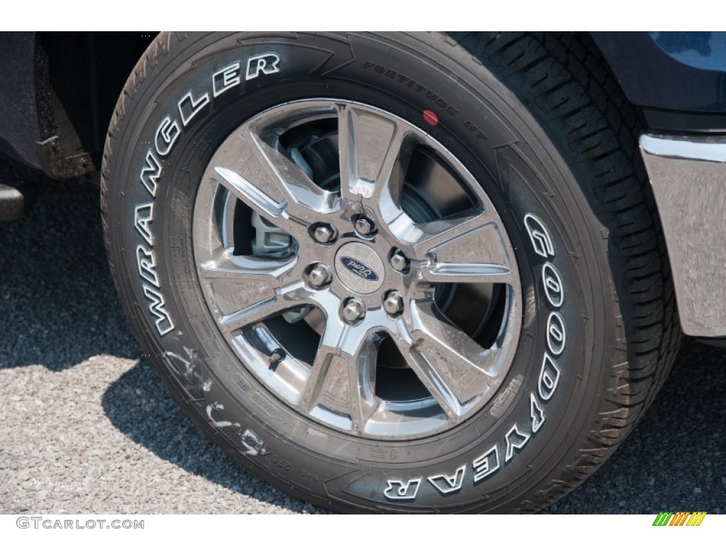 2015 F150 XLT SuperCrew 4x4 - Blue Jeans Metallic / Medium Earth Gray photo #6