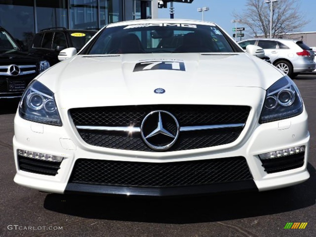 2012 SLK 55 AMG Roadster - Arctic White / Bengal Red photo #2