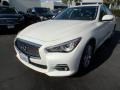 Moonlight White 2014 Infiniti Q 50 Hybrid Premium