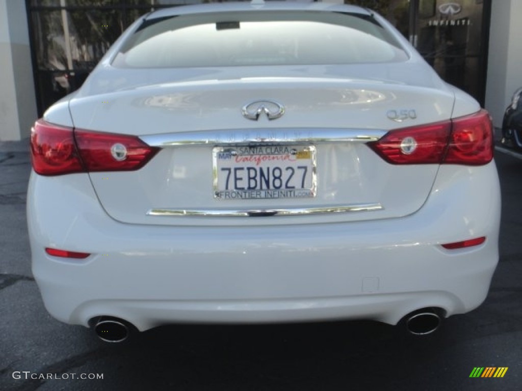 2014 Q 50 Hybrid Premium - Moonlight White / Graphite photo #19