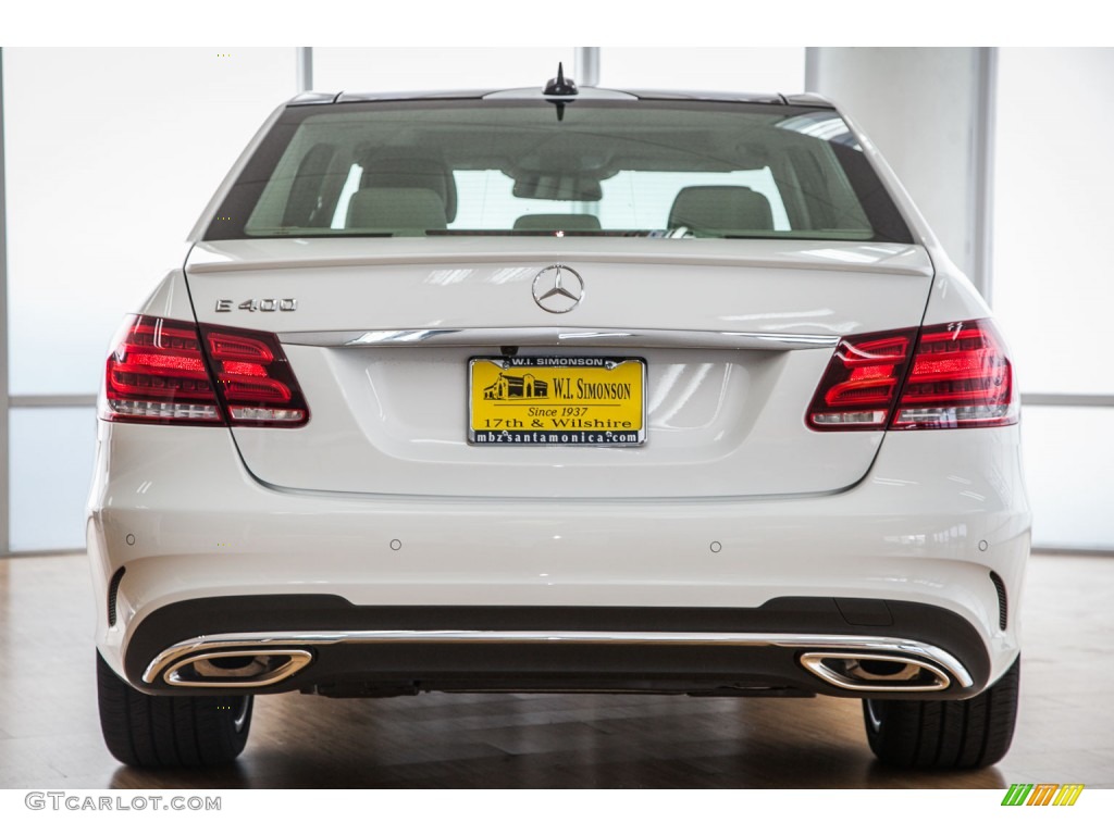 2015 E 400 Sedan - Polar White / Silk Beige/Espresso Brown photo #4