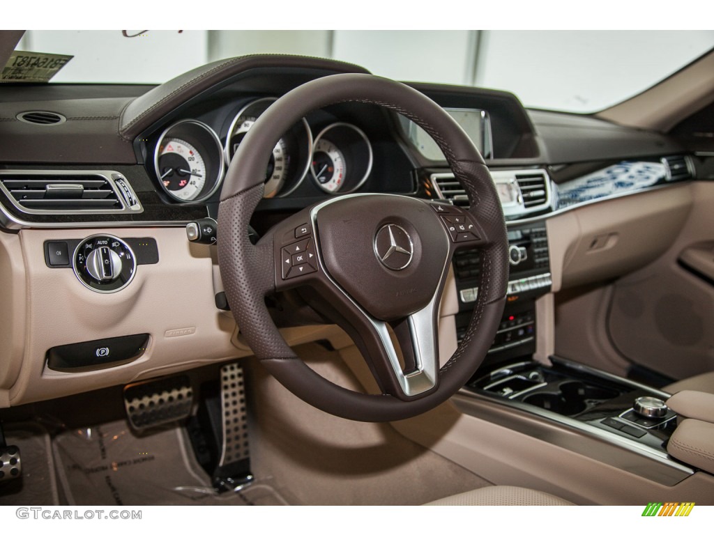 2015 E 400 Sedan - Polar White / Silk Beige/Espresso Brown photo #6