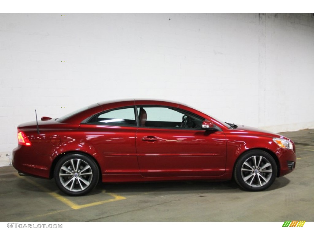 2011 C70 T5 - Flamenco Red Metallic / Cranberry Leather/Off Black photo #27