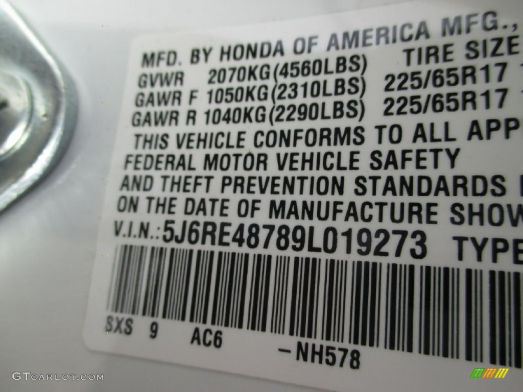 2009 CR-V EX-L 4WD - Taffeta White / Gray photo #9