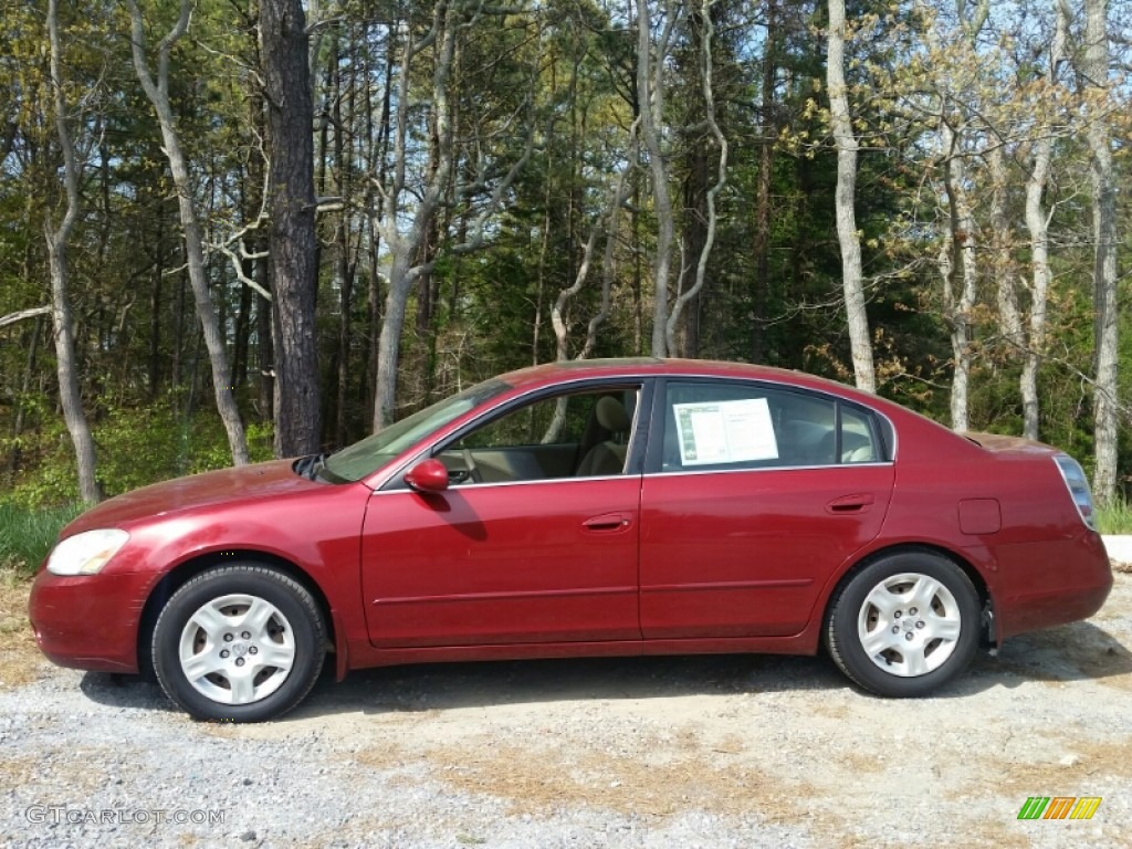 2004 Altima 2.5 S - Sonoma Sunset Pearl Red / Blond photo #5