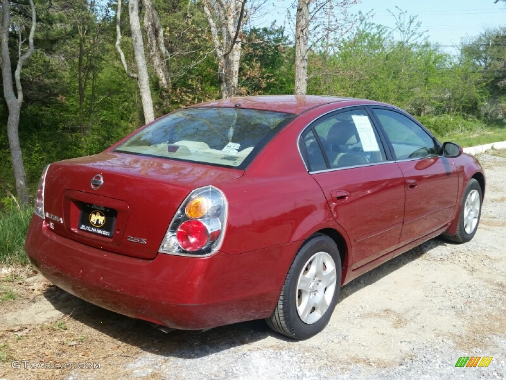 2004 Altima 2.5 S - Sonoma Sunset Pearl Red / Blond photo #7