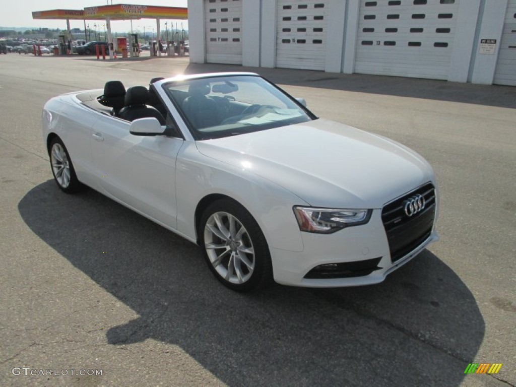 2013 A5 2.0T quattro Cabriolet - Ibis White / Black photo #1