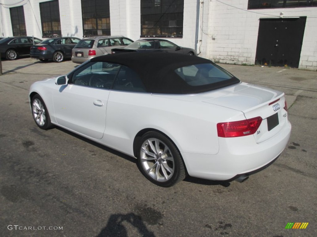 2013 A5 2.0T quattro Cabriolet - Ibis White / Black photo #8