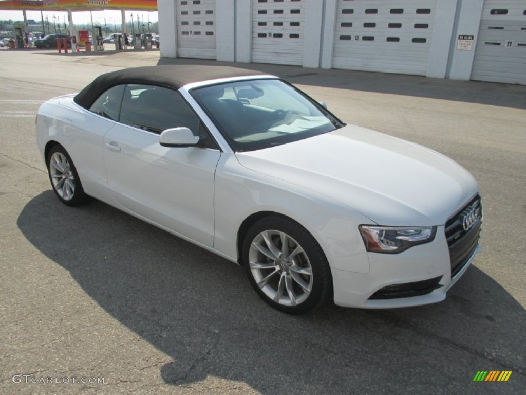 2013 A5 2.0T quattro Cabriolet - Ibis White / Black photo #15