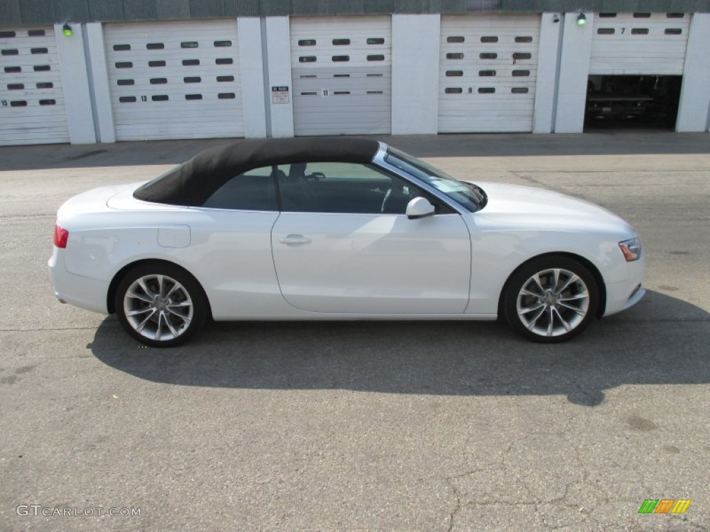 2013 A5 2.0T quattro Cabriolet - Ibis White / Black photo #16