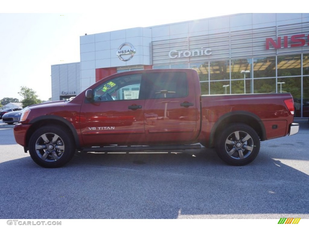 2015 Titan SV Crew Cab - Cayenne Red / Charcoal photo #2