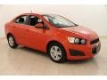 2013 Inferno Orange Metallic Chevrolet Sonic LT Sedan  photo #1