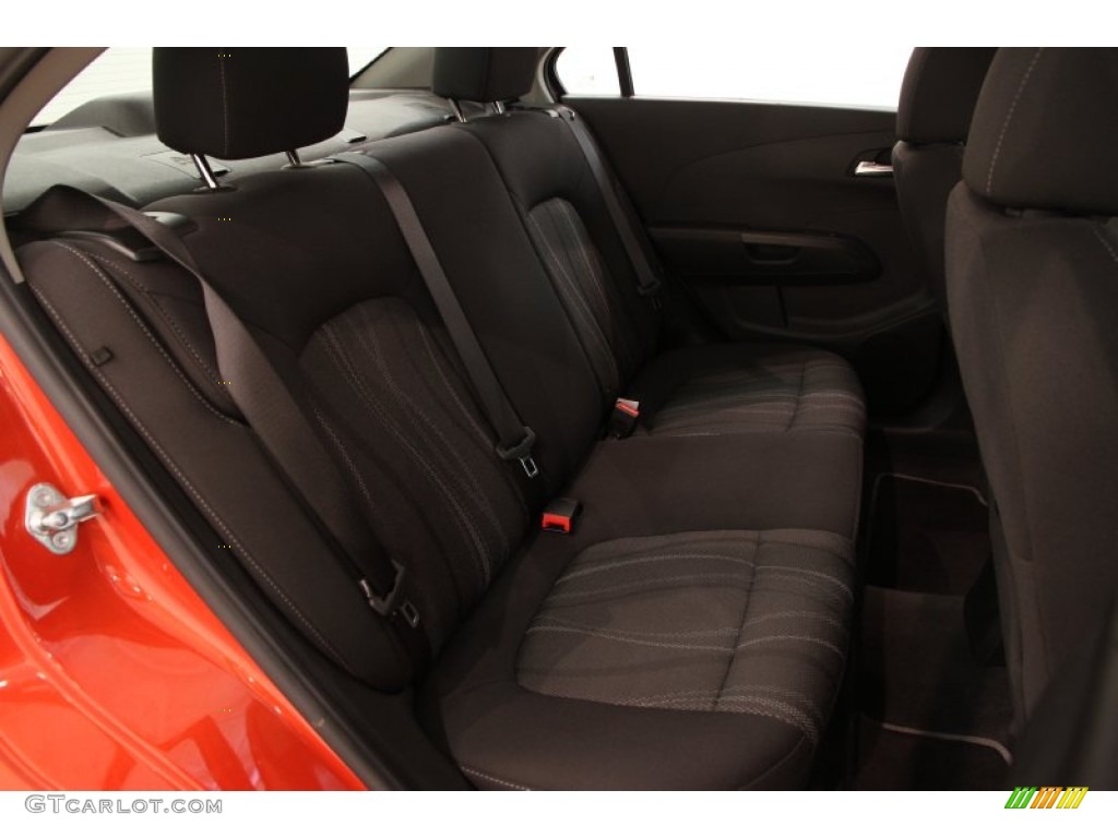 2013 Sonic LT Sedan - Inferno Orange Metallic / Jet Black/Dark Titanium photo #12